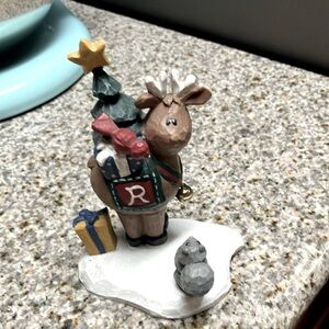 Vintage Christmas deer decoration